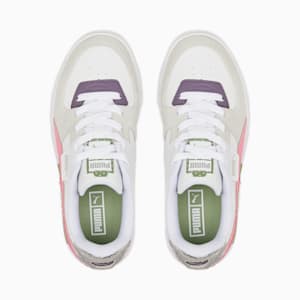 Zapatos deportivos Cali Dream Boho Gleam para jóvenes, Puma White-Fiery Coral-Dusty Green, extralarge