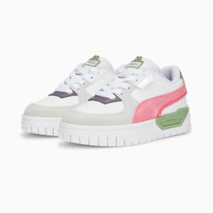 Zapatos deportivos Cali Dream Boho Gleam para niños pequeños, Puma White-Fiery Coral-Dusty Green