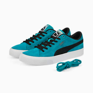 Suede Skate Nitro Sneakers, Deep Aqua-Puma Black-Puma White