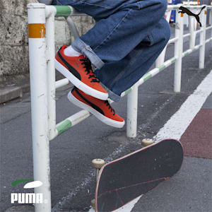 ユニセックス スケートボード スウェード ニトロ スニーカー, Warm Earth-PUMA Black-PUMA White