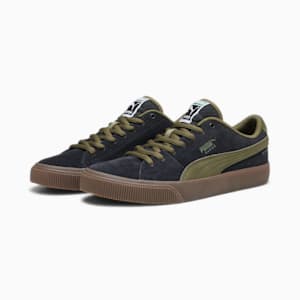 ユニセックス スウェード スケート ニトロ スニーカー, PUMA Black-Olive Drab, extralarge-JPN