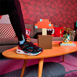 キッズ PUMA x MINECRAFT TRC ブレイズ JR スニーカー 22-25cm, Puma Black-Teal Green