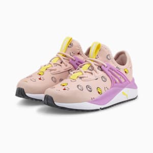 PUMA x SMILEYWORLD Pacer Future Kids' Sneakers, Rose Quartz-Mauve Pop-Vibrant Yellow