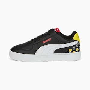 PUMA x SMILEYWORLD Caven Youth Sneakers, Puma Black-Puma White-Vibrant Yellow-High Risk Red