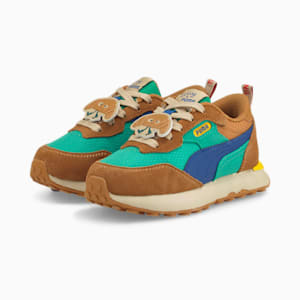 キッズ PUMA x TINYCOTTONS ライダー FV スニーカー 17-21cm, Simply Green-Limoges