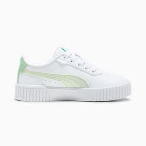 Carina 2.0 Little Kids' Sneakers, PUMA White-Green Illusion-Pure Green, extralarge