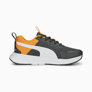 Evolve Run Mesh Youth Sneakers, Shadow Gray-PUMA White-Clementine