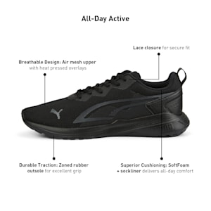 All Day Active Unisex Sneakers, Puma Black-Dark Shadow, extralarge-IND