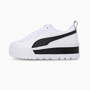 Mayze Wedge Women's Sneakers, Puma White-Puma Black, extralarge-IND