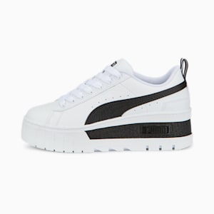 ウィメンズ メイズ ウェッジ スニーカー, Puma White-Puma Black, extralarge-JPN