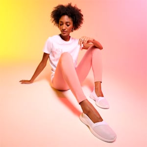 Adelina Shine Women's Ballerinas, Puma White-Puma Silver, extralarge-IND