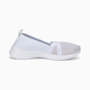 Adelina Shine Women's Ballerinas, Puma White-Puma Silver, extralarge-IND