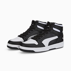 Rebound Layup Wide Sneakers, Puma Black-Puma White, extralarge-IND