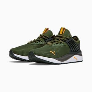 Zapatos deportivos Pacer Future Wide, Myrtle-PUMA Black-Orange Glo, extralarge
