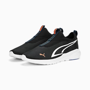 All-Day Active Slipon Unisex Sneakers, PUMA Black-PUMA White-Ultra Orange, extralarge-IND