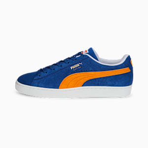 Sneakers Suede Teams II, Blazing Blue-Vibrant Orange-Puma White, extralarge