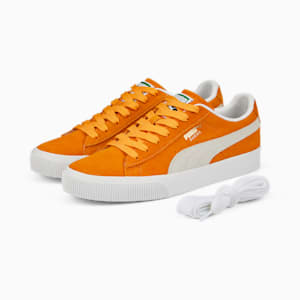 ユニセックス スケートボード スウェード バルク スニーカー, Apricot-Puma White