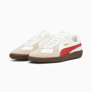 Army Trainer Unisex Sneakers, Warm White-Granola-Astro Red, extralarge-IND