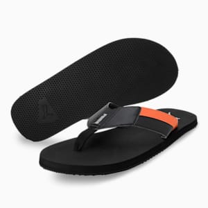 Felic Unisex Slippers, Puma Black-Deep Apricot-Silver