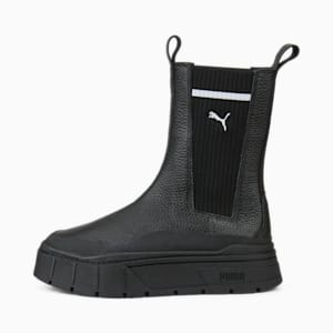 Mayze Stack Casual Chelsea Boot Women, Puma Black