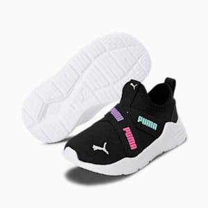 PUMA Wired RUN Babies' Slip-on Shoes, Puma Black-Luminous Pink-Purple Glimmer