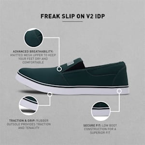 Freak Slip-On Men's Shoes, Green Gables-Silver