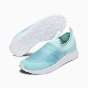 Comfort V2 Women's Slip-On Shoes, Eggshell Blue-Puma White, extralarge-IND