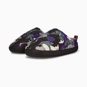 ユニセックス PUMA x PERKS AND MINI パフィー スリッパ, Puma Black-Heliotrope