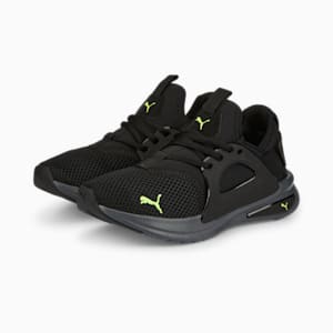 Softride Enzo Evo Youth Running Shoes, Puma Black-Lime Squeeze-CASTLEROCK