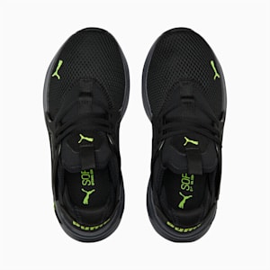 Tenis deportivos Softride Enzo Evo para jóvenes, Puma Black-Lime Squeeze-CASTLEROCK, extralarge