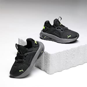 Softride Enzo Evo Kids' Shoes, Puma Black-Lime Squeeze-CASTLEROCK