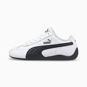 Zapatos para conducción Speedcat Shield de cuero, Puma White-Puma White-Puma Black