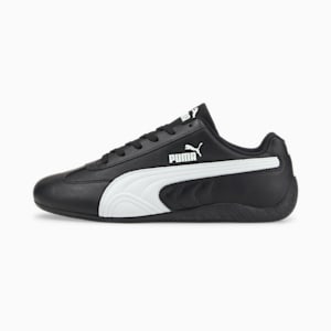 Speedcat Shield Leather Driving Shoes, Puma Black-Puma Black-Puma White, extralarge