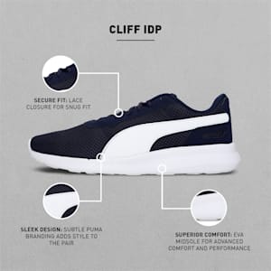 Cliff Men's Sneakers, Peacoat-Puma White