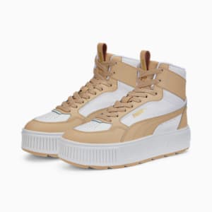 Karmen Rebelle Mid Sneakers Women, Puma White-Light Sand