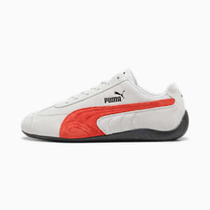 Speedcat Shield SD Unisex Driving Shoes, Ash Gray-For All Time Red-PUMA Black, extralarge-IND