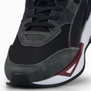 Mirage Sport Earth Tones Unisex Sneakers, PUMA Black-Strong Gray-Team Regal Red