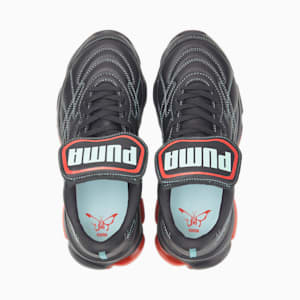 Zapatos deportivos PUMA x DUA LIPA Cell Dome King para mujer, Puma Black-Poppy Red-Blue Glow, extralarge