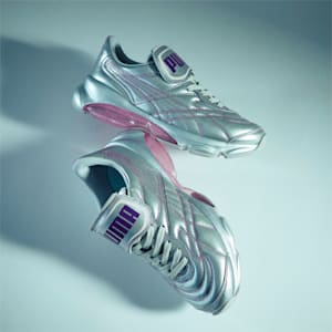 PUMA x DUA LIPA Cell Dome King Metallic Women's Sneakers, Puma Silver-Byzantium-Pink Lady, extralarge