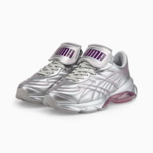 Zapatos deportivos PUMA x DUA LIPA Cell Dome King ML para mujer, Puma Silver-Byzantium-Pink Lady, extralarge