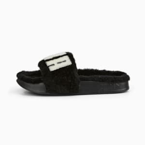 Leadcat 2.0 Fuzz Women's Slides, Puma Black-Puma White, extralarge