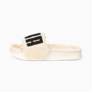 Leadcat 2.0 Fuzz Women's Slides, Eggnog-Puma Black, extralarge