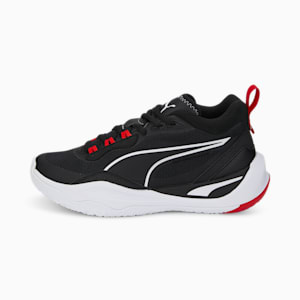 Playmaker Sneakers Youth, Jet Black-Jet Black-Puma White-High Risk Red