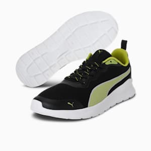Lyon Men's Sneakers, Puma Black-Limepunch-Silver, extralarge-IND