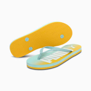Amara Women's Flip Flop, Eggshell Blue-Spectra Yellow-Puma White
