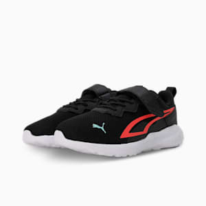 All-Day Active Alternative Closure Kid's Sneakers, Puma Black-Salmon-Light Aqua, extralarge-IND