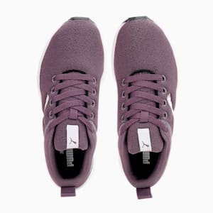 PUMA Truffle Unisex Shoes, Purple Charcoal-PUMA White