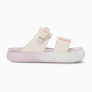 Summer Camp Suede Mayu Women's Slides, Pristine-Lavender Fog, extralarge