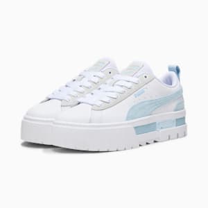 Mayze Mix Women's Sneakers, PUMA White-Icy Blue, extralarge-IND