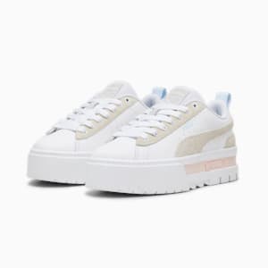 Mayze Mix Women's Sneakers, PUMA White-Alpine Snow, extralarge-IND